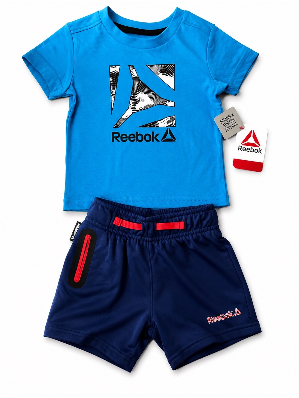 Baby Boy Clothing Bundle 4 Outfits Reebok Wonder Nation Modern Moments NWT 0-18M
